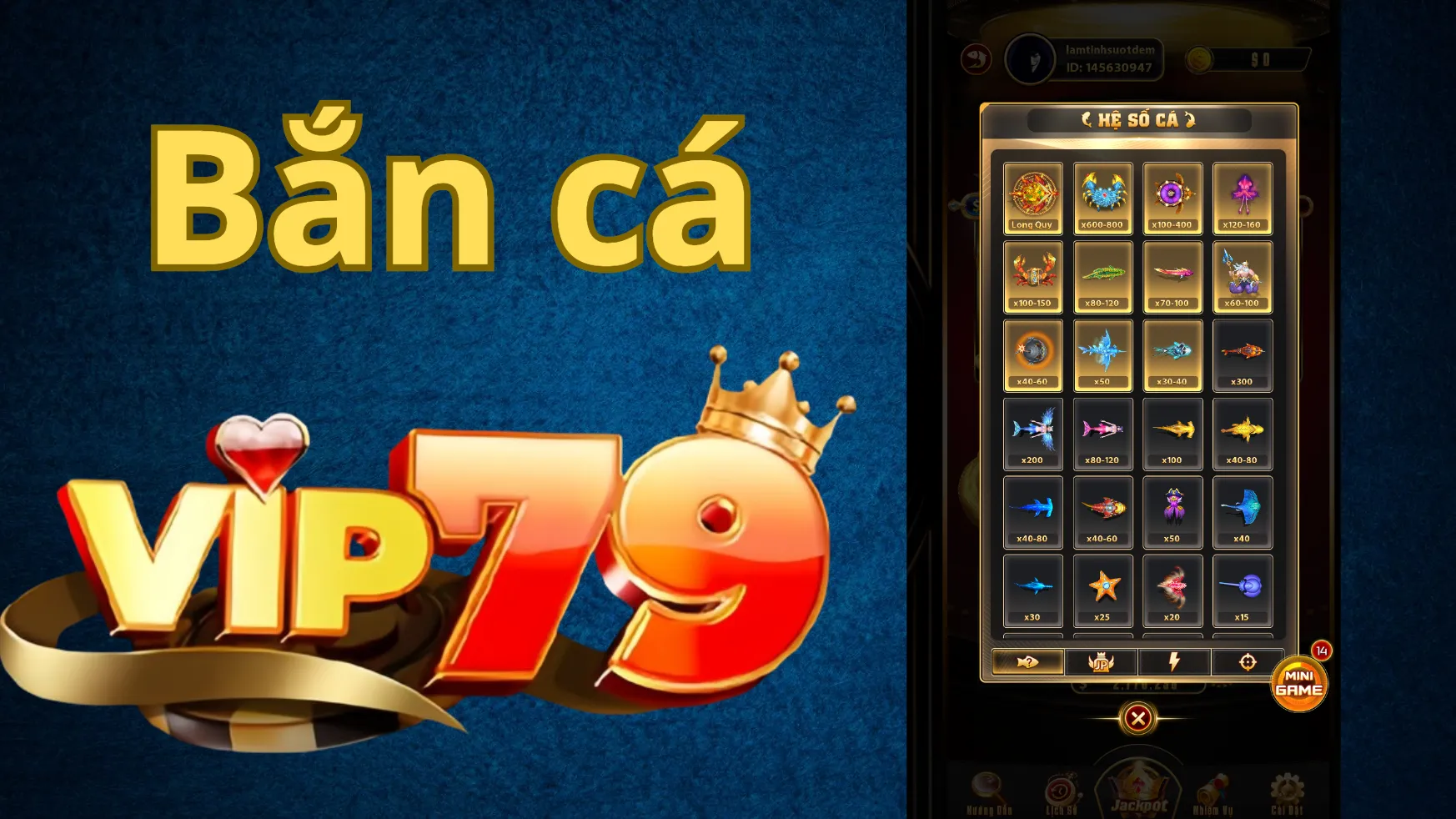Hướng dẫn cách chơi game bắn cá Vip79