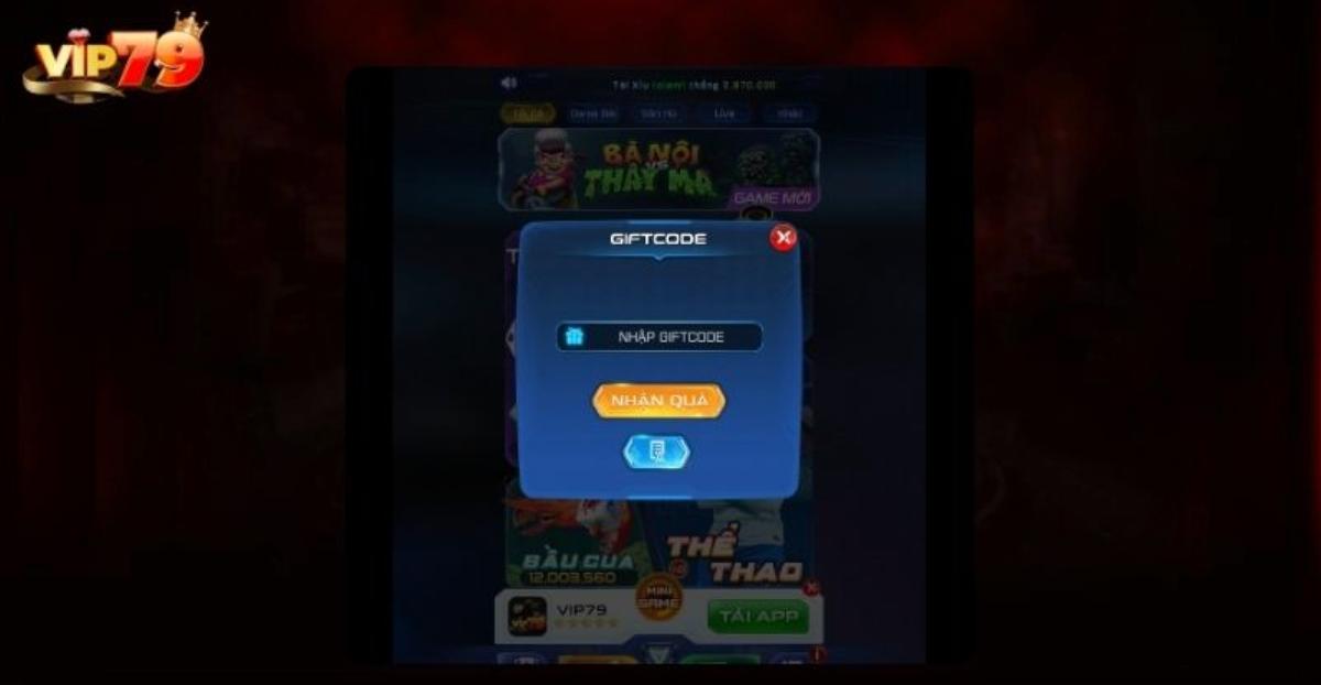 Hướng dẫn cách nhận Giftcode Vip79 vào tài khoản cược